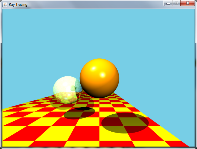 Ray tracer with reflectance added to a sphere, but reflecting sphere suffers from noise and needs correcting