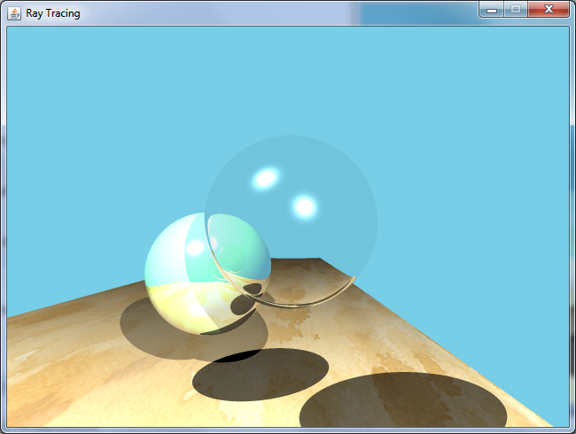 Ray tracer with wallpaper texture added to the plane