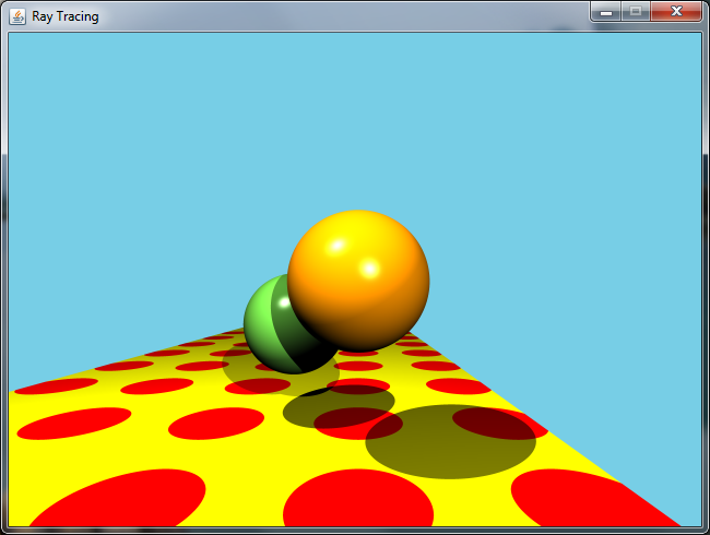 Ray tracer with supersampling and spotted plane