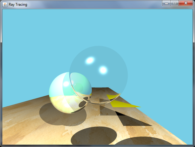Ray tracer with extra shape (triangle) added